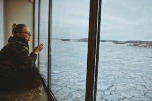 viking cruise birka stena line rejs prom ferry party hen bachelorette polish girl blogger bałtyk baltic window view